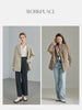 FSLE Suit Collar Full Regular Sleeve Blazers Loose waist Rear Fork Design Coat Office Lady Solid Single Breasted Blazer