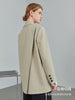 FSLE Suit Collar Full Regular Sleeve Blazers Loose waist Rear Fork Design Coat Office Lady Solid Single Breasted Blazer