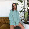 FUFUCAILLM 2023 Casual Style Sets Women Embroidered Letter Pattern Round Neck Sweater + Drawstring Pocket Shorts Tracksuits