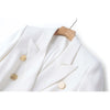 Factory Customize  Quality Classic Style Office White Black Women Pocket Blazers with Blet