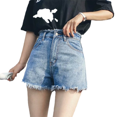 Factory High Waist Short Jeans For Girls Cotton Denim Large Size Women Summer Short Jeans Shorts Women