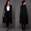 Factory white Women's Blazer Long Sleeve Lapel Cape Blazer Coat Casual Split Poncho OL Jacket Cloak Coat Women Blazer Suit