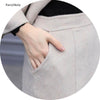 FairyShely Korean Casual Office Ladies Work Skirt Crop Coat Suit Women 2023 Autumn Winter Pocket Woolen Jackt Skirt 2 Piece Set