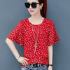 Fake Two Pieces Women's Blouses Ladies Tops Summer Short Sleeve Chiffon Blouse Shirt Floral Print Blusas Mujer Moda 2022