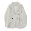 Fall 2022 women suit blazer womens jacket casual office lady work wear nice Chain Jackets woman female OL Solid BF