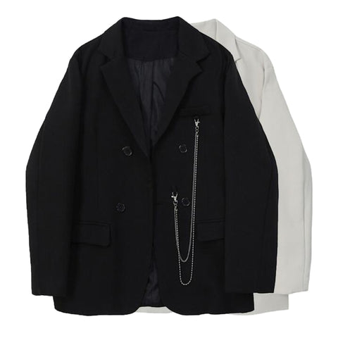 Fall 2022 women suit blazer womens jacket casual office lady work wear nice Chain Jackets woman female OL Solid BF