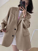 Fall Jacket for Women Grace Solid Color Casual Pocket Design Style Professional Office Lady Women Jacket Suit Blazer