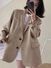 Fall Jacket for Women Grace Solid Color Casual Pocket Design Style Professional Office Lady Women Jacket Suit Blazer