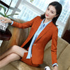 Fall Winter Sets Elegant Yellow Formal Uniforms Styles Blazers Suits With Skirt and Jackets Set For Women Business Work Wear 914