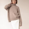 Fall Winter Turtleneck Pullover Women Casual Knitted Sweater Loose Elegant Long Sleeve Thick Jumper Female Retro Solid Knitwear
