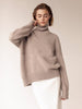 Fall Winter Turtleneck Pullover Women Casual Knitted Sweater Loose Elegant Long Sleeve Thick Jumper Female Retro Solid Knitwear