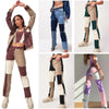 Fall Women's Jeans High Waist Slim Y2K Pants  All-Match Contrast Color Casual Trousers