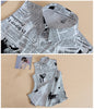 False Collar Lapel Blouse necktie collar White grey Fake collar Removable Detachable English newspaper printing shirt collar
