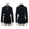 Fandy Lokar Double Breasted Blazers Women Office Lady Jackets Women Elegant Tie Belt Notched Pockets Suit Female Ladies