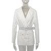 Fandy Lokar Double Breasted Blazers Women Office Lady Jackets Women Elegant Tie Belt Notched Pockets Suit Female Ladies