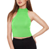 Fashion 1PC Women Girl Sexy Sleeveless Summer Short Solid 14Colors 4Sizes Sleeveless High Neck Sheath Stretchy Tanks Top