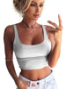 Fashion 2022 Summer Crop Top Women Sleeveless Vest Cotton Solid Color Tank Tops Ladies Slim Bralette Fitness Cropped Camisole