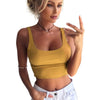 Fashion 2022 Summer Crop Top Women Sleeveless Vest Cotton Solid Color Tank Tops Ladies Slim Bralette Fitness Cropped Camisole