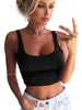 Fashion 2022 Summer Crop Top Women Sleeveless Vest Cotton Solid Color Tank Tops Ladies Slim Bralette Fitness Cropped Camisole