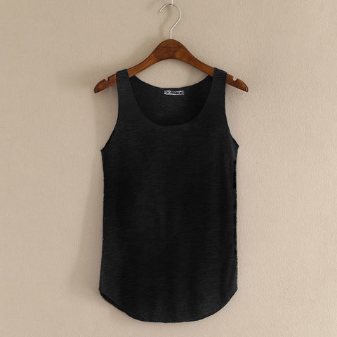Fashion 2022 Summer New Tank Tops Women Sleeveless Round Neck Loose T Shirt Ladies Vest Singlets