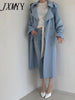 And Elegant Temperament British Style Coat Korean Version Loose Back Split Popular Windbreaker Coat Women's Mid-Length