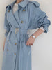 And Elegant Temperament British Style Coat Korean Version Loose Back Split Popular Windbreaker Coat Women's Mid-Length