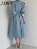 And Elegant Temperament British Style Coat Korean Version Loose Back Split Popular Windbreaker Coat Women's Mid-Length