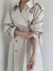 And Elegant Temperament British Style Coat Korean Version Loose Back Split Popular Windbreaker Coat Women's Mid-Length
