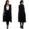 Fashion Blazer Cape Coats Long Solid Cloak  Blazer Jackets Popular Red and Black Cape Blazers Personality Woman Suit Jackets