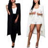Blazer Cape Coats Solid Cloak Women Outerwear Long Jacket Suit Plus Size