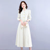 Blazer Skirt Set For Women 2023 Autumn  Suit Coat High Waist Skirt Professional Elegant Slim Two Piece T824