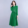 Blazer Skirt Set For Women 2023 Autumn  Suit Coat High Waist Skirt Professional Elegant Slim Two Piece T824