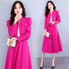 Blazer Skirt Set For Women 2023 Autumn  Suit Coat High Waist Skirt Professional Elegant Slim Two Piece T824