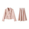 Blazer Skirt Set Short Small Suit Jacket Loose Casual Japanese College Style All-match Skirts 2 Piece Suit Women Autumn