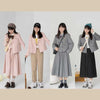 Blazer Skirt Set Short Small Suit Jacket Loose Casual Japanese College Style All-match Skirts 2 Piece Suit Women Autumn