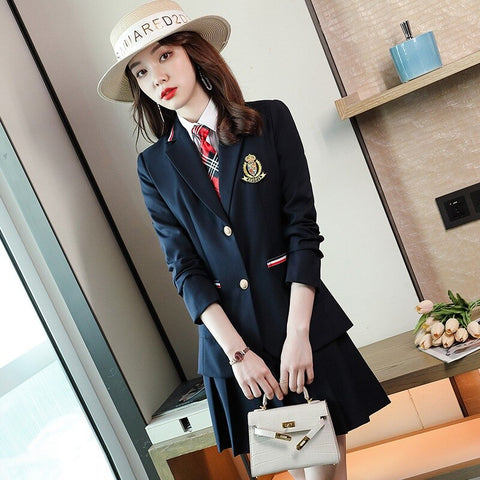 Blazer Women Business Suits Skirt and Jacket Sets Office Ladies Work Wear Uniform OL Styles