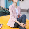 Blazer Women Plaid Jacket Casual Notched Coat Office Lady Work Wear Autumn Winter Outwear Jackets Female 2023 New