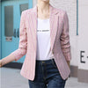Blazer Women Plaid Jacket Casual Notched Coat Office Lady Work Wear Autumn Winter Outwear Jackets Female 2023 New