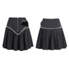 Brand 2-Piece Set Beading Suit Coat + High Waist Skirt Women Long Sleeve Suiting Outwear Preppy Style Pleated Skirts