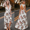 Brand est Womens Summer Boho Maxi Dress Clubwear Party Beach Holiday Sundress Flower Asymmetrical Casual Dresses