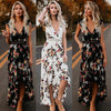 Brand est Womens Summer Boho Maxi Dress Clubwear Party Beach Holiday Sundress Flower Asymmetrical Casual Dresses