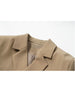 Brown Blazer Women's Autumn 2023 Notched Loose Double Breasted Hem Irregular Long Sleeve Suit Jacket