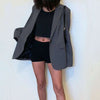 Buttons Loose Grey Blazer for Women Chic Long Sleeve Pockets Women Suit Jackets 2023 Autumn Winter Outwear Girls Blazer