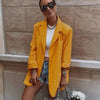 Casual Blazer Women's Jacket Coat Female Oversize 2023 ShoulderPads Loose Suits Solid Green Women's Slim Blazer Jacket