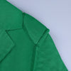 Casual Blazer Women's Jacket Coat Female Oversize 2023 ShoulderPads Loose Suits Solid Green Women's Slim Blazer Jacket