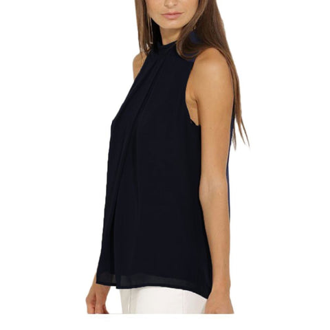 Fashion Casual Chiffon Women Tanks Top Summer Vest Top Women Sleeveless Hollow Out Back T-shirt Tee Tops For Women