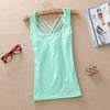Fashion Casual Spring Summer Autumn Women Basic Cotton Sleeveless Tank Tops Vest Tops Candy Color Vest Tank Tops