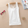 Fashion Casual Spring Summer Autumn Women Basic Cotton Sleeveless Tank Tops Vest Tops Candy Color Vest Tank Tops
