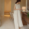 Casual Temperament Summer Women's Dress 2022 Loose Simple Thin Split Fork Oversize Solid Color Round Neck Vest Dress
