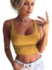 Fashion Casual Women's Ladies Bodycon Bustier Tank Vest Crop Top Bralette Sleeveless Tank Tops Camisole Black Red White Yellow